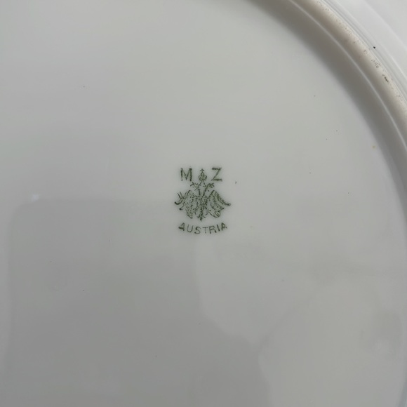 Antique Plate - MZ Austria with Hand-Painted Grapes - Picture 2 of 7